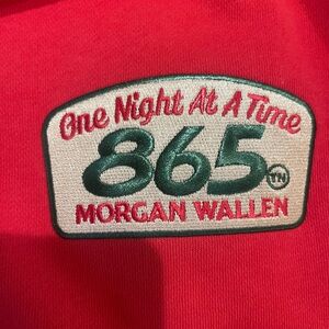 Morgan Wallen concert sweatshirt “one night at a time” Red size L never worn